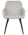 Conjunto de 2 sillas de terciopelo gris pardo CASMALIA_898891