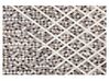 Kožený koberec 140 x 200 cm sivá/hnedá AKDERE_751597