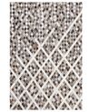 Cowhide Area Rug 140 x 200 cm Grey and Brown AKDERE_751597