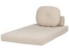 Fabric Single Sofa Bed Beige OLDEN_906383