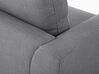Canapé angle à gauche 4 places en tissu gris clair avec pouf OSLO_58456