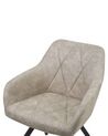 Set of 2 Fabric Dining Chairs Beige MONEE_724546