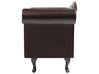 Right Hand Faux Leather Chaise Lounge Brown LATTES_697343