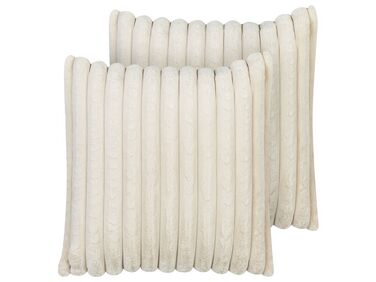 Set di 2 cuscini beige 45 x 45 cm RAKYA