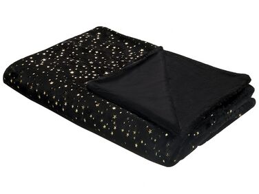 Fekete ágytakaró 130 x 180 cm ALAZEYA