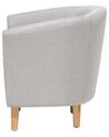 Fabric Armchair with Footstool Grey HOLDEN_702232