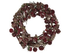 Koristekranssi tumma puu/punainen ø 50 cm FILPUS