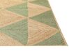Teppich Jute beige / grün 160 x 230 cm geometrisches Muster Kurzflor CALIS_887094