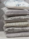 Set of 2 Velvet Cushions 45 x 45 Grey HOSTA_771530