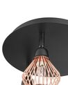 3 Light Metal Ceiling Lamp Copper VOLGA_727358