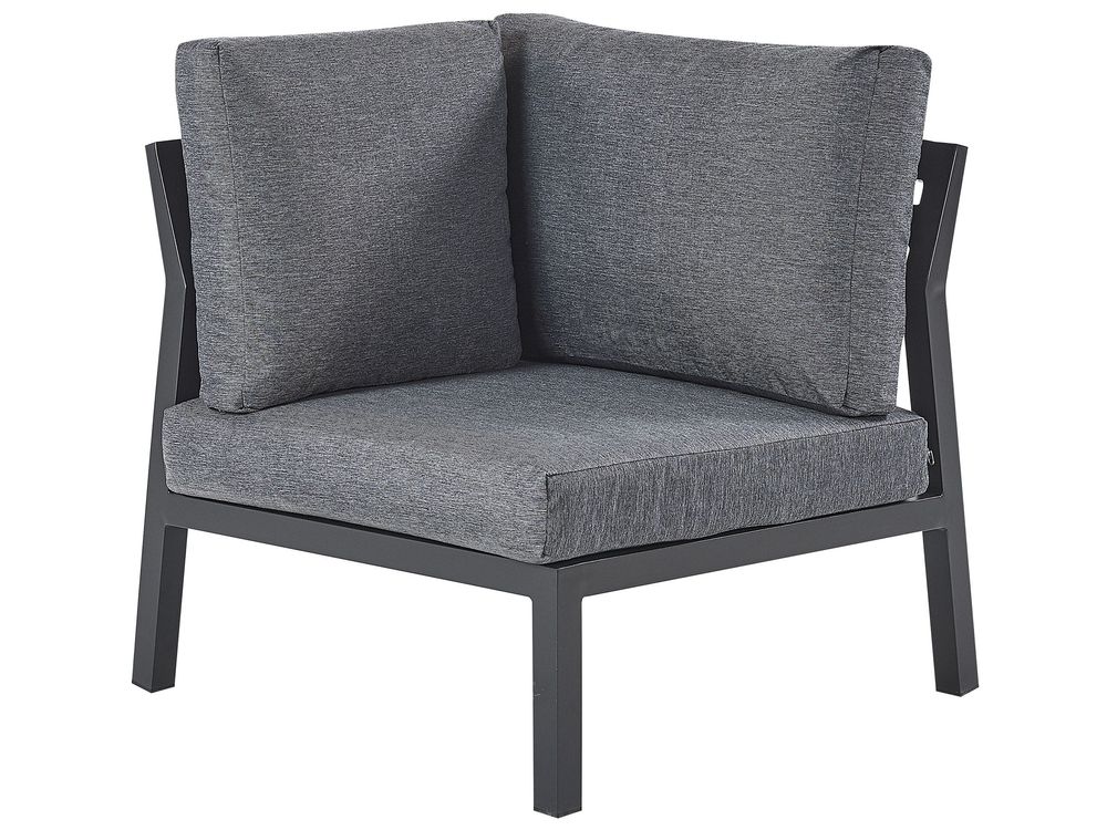 5 Seater Garden Corner Sofa Set Dark Grey VIZZINI Beliani.co.uk