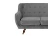 3 Seater Velvet Sofa Grey BODO_738299