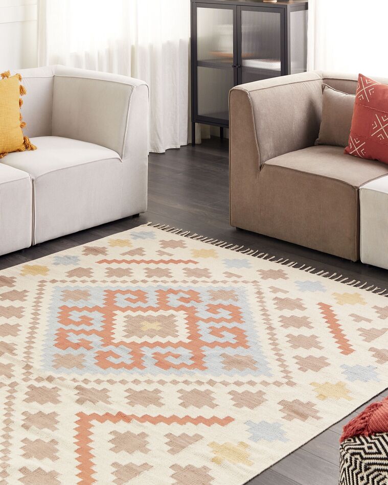 Area rug 200 x 300 cm beige sazoo beliani