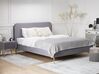 Zamatová posteľ 160 x 200 cm sivá FLAYAT_767517