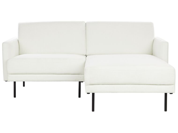 Left Hand 2 Seater Fabric Corner Sofa White BREDA_895041