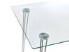 Ruokapöytä lasitasolla rauta hopea 120 x 70 cm WINSTON_821729