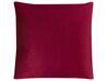 Set of 2 Velvet Cushions Geometric Pattern 45 x 45 cm Red PINUS_810644
