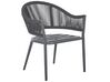 Trädgårdsmöbelset av bord och 4 stolar aluminium grå MILETO_808151