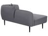 Right Hand Boucle Chaise Lounge Dark Grey CHEVANNES_895421