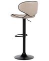 Set of 2 Faux Leather Swivel Bar Stools Light Beige CONWAY II_894629