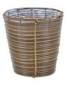 Set of 2 PE Rattan Plant Pot Baskets Brown SARTI_826550