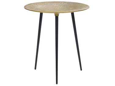 Kovový boční stolek černý/ zlatý WAIPU