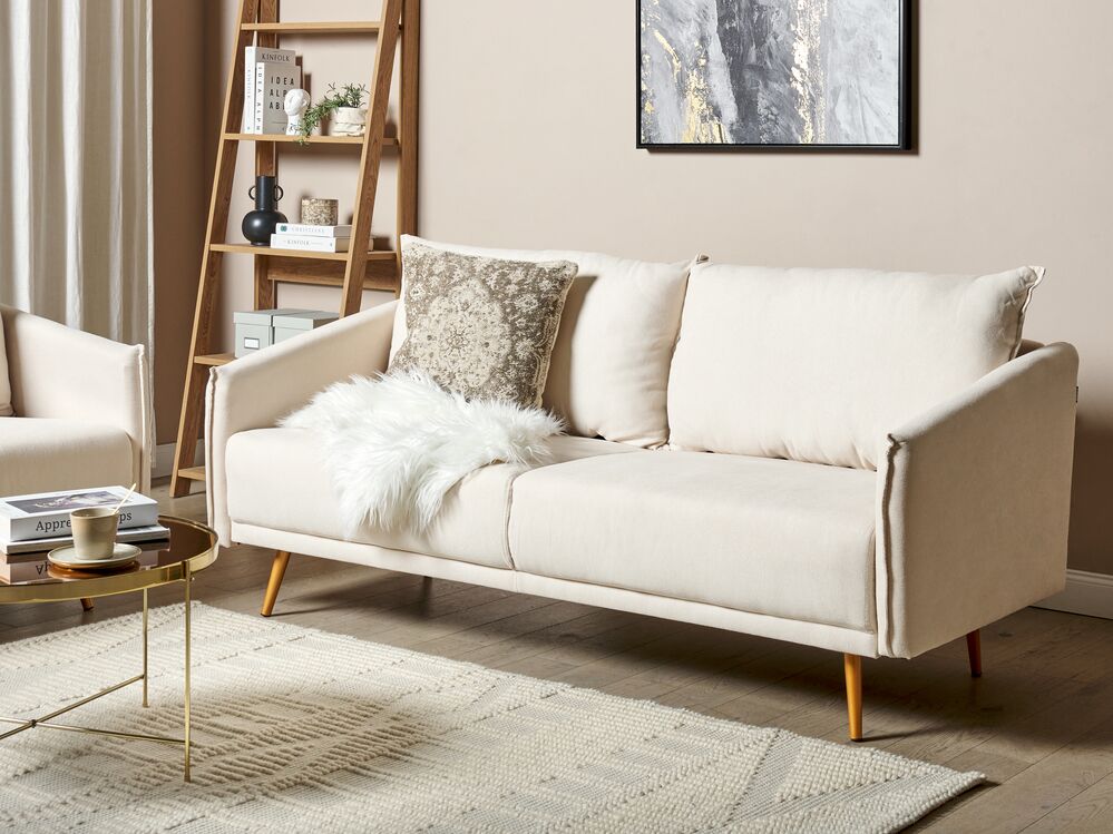 Fabric Sofa Set Beige Maura Beliani At