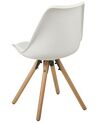 Conjunto de 2 sillas de comedor blanco/madera clara DAKOTA_712701