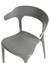 Set of 4 Dining Chairs Grey GUBBIO _862369