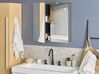 Bathroom Wall Mounted Mirror Cabinet 60 x 60 cm Black NAVARRA_905853