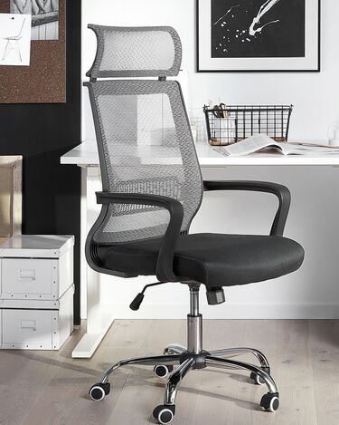 Swivel Office Chair Dark Grey LEADER