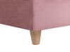 Left Hand Velvet Chaise Lounge with Storage Pink MERI_728065
