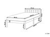 Wooden EU Single Size Bed White FLORAC_750998
