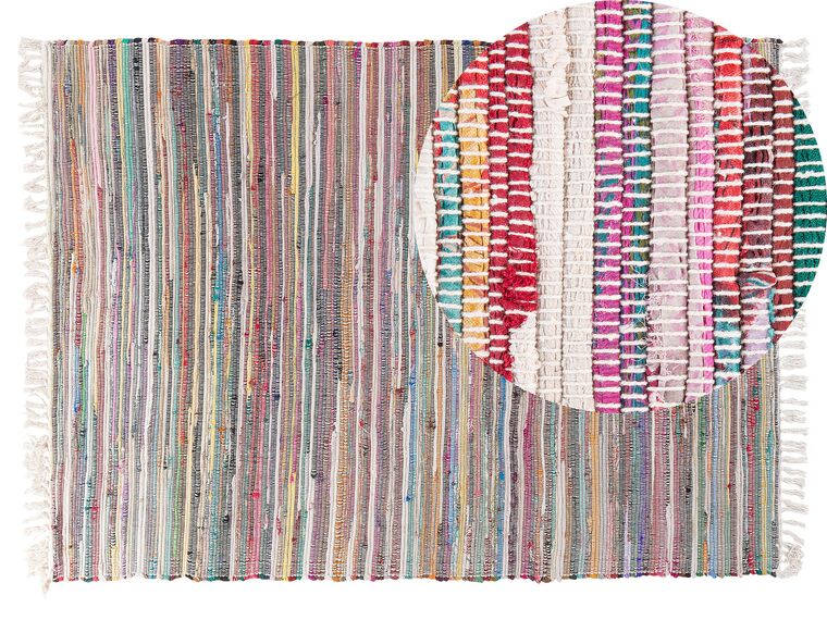 Tapis en coton multicolore clair 140 x 200 cm DANCA_530292