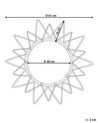 Rattanowe okrągłe lustro ścienne słońce ⌀ 61 cm naturalne AROEK_822226