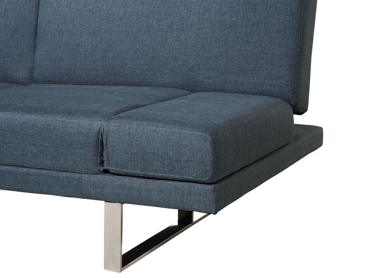 Sofá cama de poliéster azul oscuro/gris oscuro YORK Beliani.es