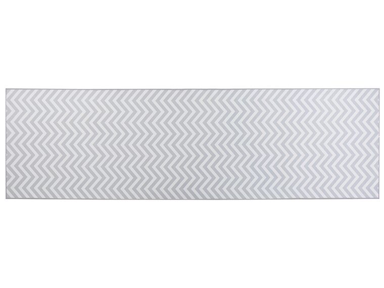 Tæppeløber 60 x 200 cm hvid/grå SAIKHEDA_831451