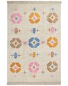 Teppich Baumwolle mehrfarbig 160 x 230 cm geometrisches Muster Kurzflor DARAN_848804