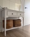 Console blanche avec 2 tiroirs LOWELL_883399
