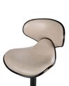 Set of 2 Faux Leather Swivel Bar Stools Light Beige CONWAY II_894630
