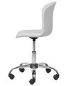 Krzesło biurowe regulowane ekoskóra białe VAMO_731928