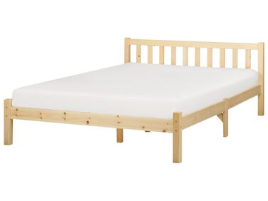 Drevená posteľ 140 x 200 cm svetlé drevo FLORAC