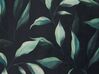 Lot de 2 coussins en velours avec motif feuilles 45 x 45 cm vert et noir TOADFLAX_818799