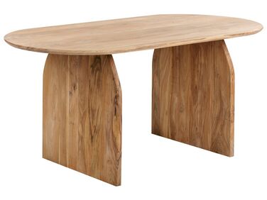 Mesa de jantar em madeira de acácia clara 180 x 90 cm SKYE