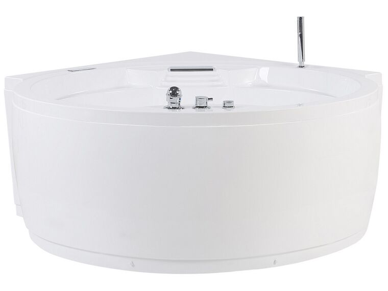 Kulmaporeamme LED-valot Bluetooth-kaiutin valkoinen 182 x 150 cm MILANO_773613