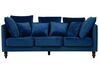 3-seters sofa velour blå FENSTAD_734929