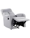 LED Recliner Chair with USB Port Grey SOMERO_795023