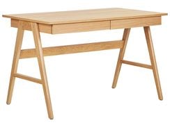 Työpöytä 120x70 cm vaalea puu SHESLAY Työpöytä 120x70 cm vaalea puu SHESLAY