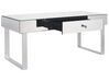 Mirrored Coffee Table with Drawer Silver NESLE_850837