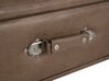 Faux Leather Side Table Brown EUROSTAR_719763